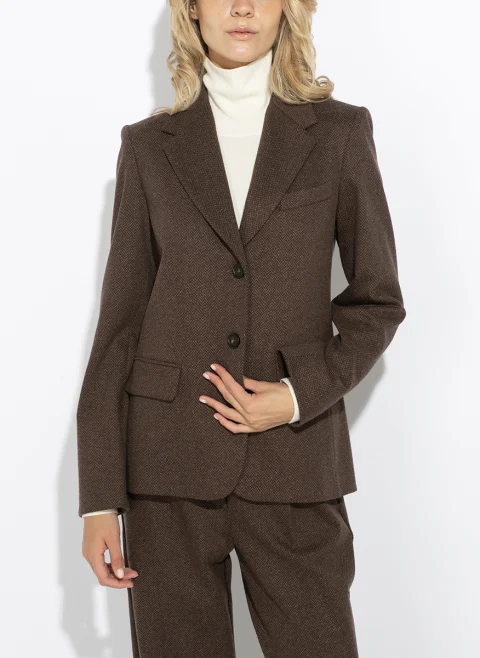 Едноредно сако с вълна Weekend Max Mara Wkdferoce — снимка 4