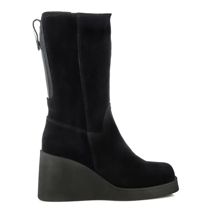 Дамски Боти На Платформа CARLO FABIANI – 057-2501 BLACK NUBUCK