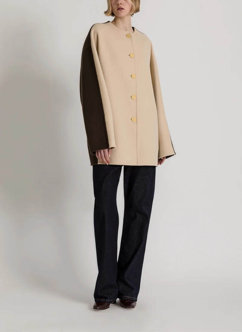 Палто 'Bicolor' от вълна Alberta Ferretti