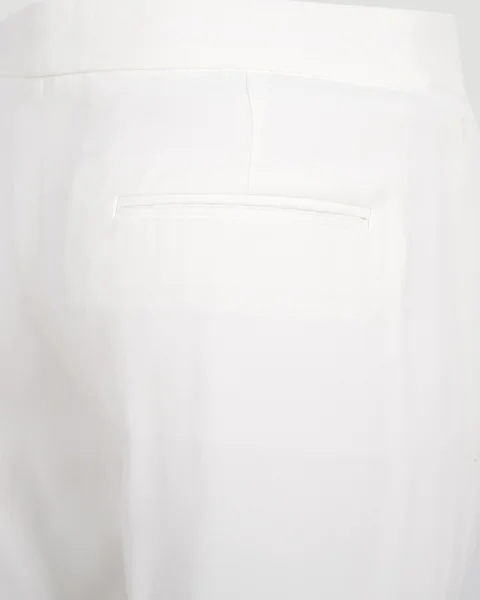 Leaf Crepe Cigarette Trouser in Light Ivory — снимка 3