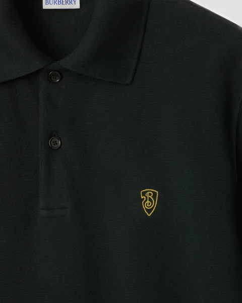 B-Shield Logo Polo Shirt in Coal — снимка 2