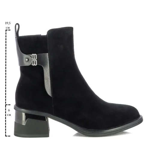 Дамски Боти На Ток CARLO FABIANI – 19555538 BLACK SUEDE — снимка 6