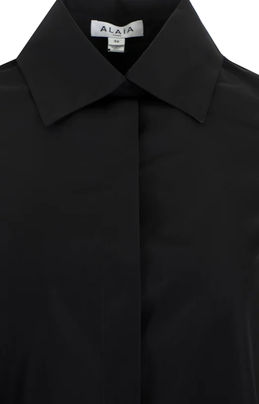 A-Line Shirt Dress in Black — снимка 2