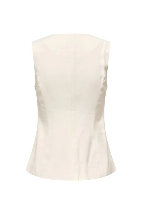 Сако Onltila Life S/L Waistcoat Tlr 15367399 11-4201 TCX cloud dancer — снимка 2