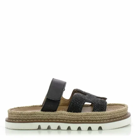 Дамски Равни Чехли CARLO FABIANI – 229-122 BLACK/BEIGE