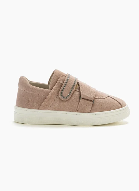 Велурени кецове с монили Brunello Cucinelli Kids