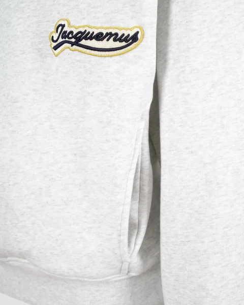 The Gio Varsity Hoodie in Grey — снимка 4