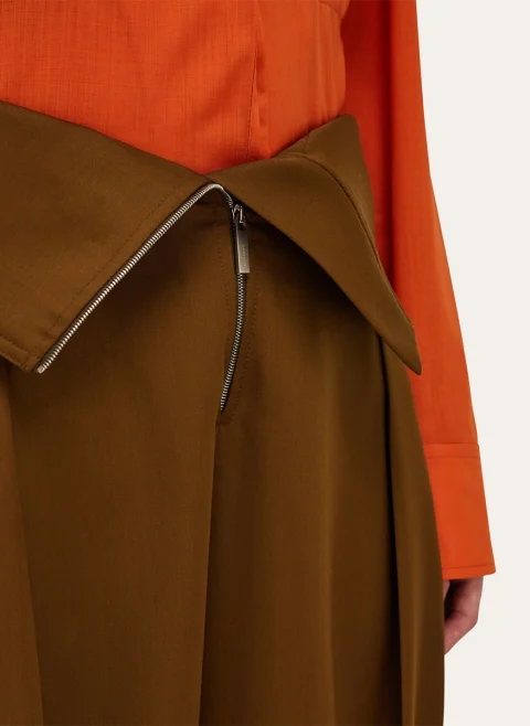 Панталон 'Barrel-Leg' с вълна и кашмир Ferragamo — снимка 3