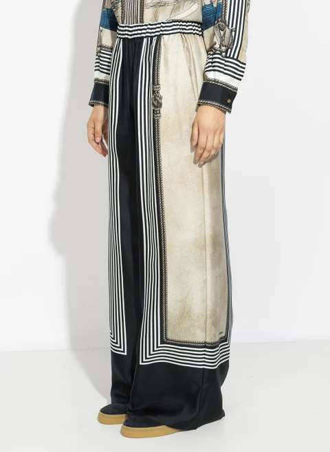 Панталон с принт Max Mara Mxmcarabo — снимка 4