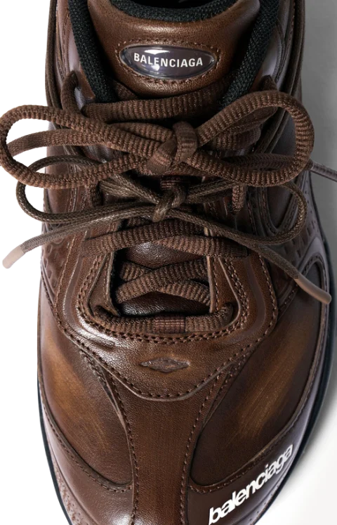 Men's Radar Leather Sneaker in Brown/Black — снимка 2