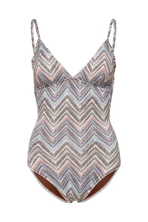 Бански Onlandrea Ruffle Swimsuit 15251601 19-1430 tcx mink