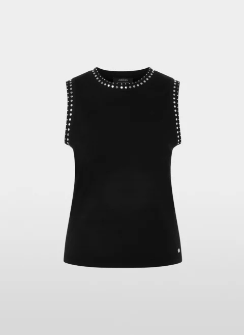 Топ от релефно плетиво с капси Marc Cain Collections — снимка 6