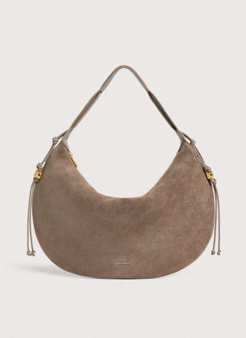 Велурена чанта Coccinelle Thess Large — снимка 6