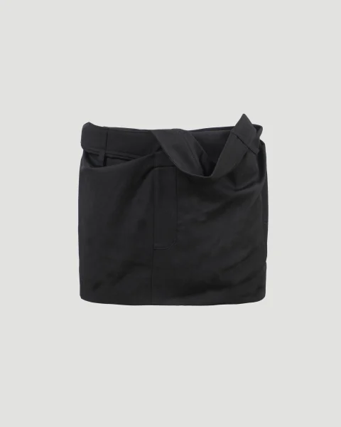 Twisted Mini Skirt in Black