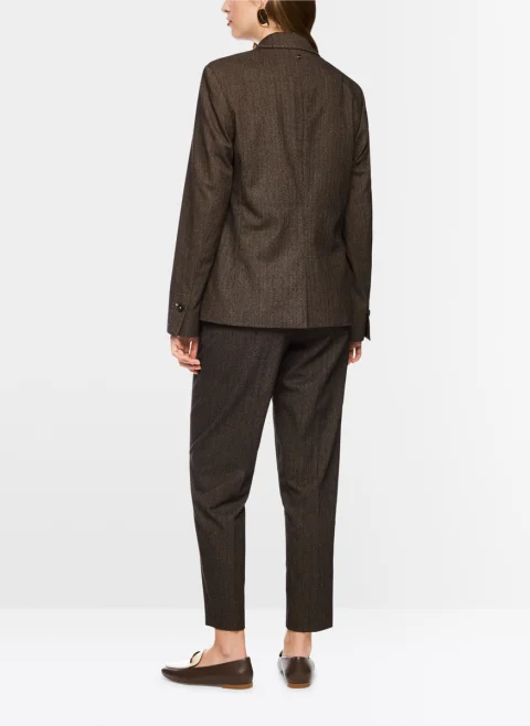 Сако с контрастни шевове Marc Cain Collections — снимка 3