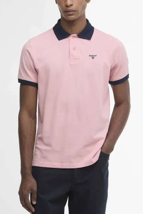 Polo Lynmouth Tipped Tailored Fit MML1449 pi95 mineral pink — снимка 2