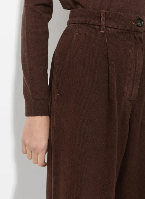 Широк панталон от памук Weekend Max Mara Nanda — снимка 4