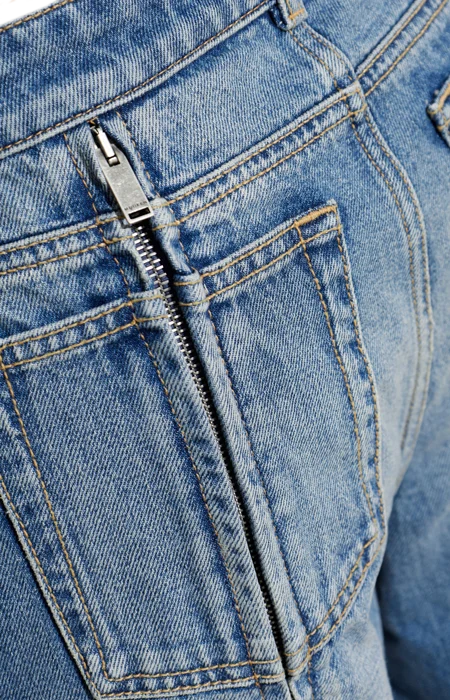 Straight-Leg Jeans with Zip Details — снимка 2