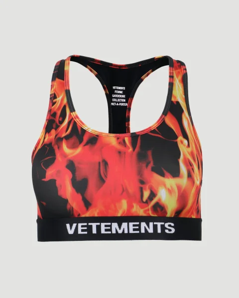 Fire Print Sports Bra