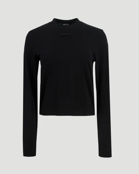 The Gros Grain Long-Sleeved T-Shirt in Black