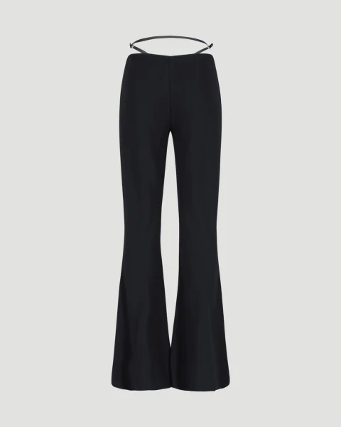 Belted Trousers in Black — снимка 2