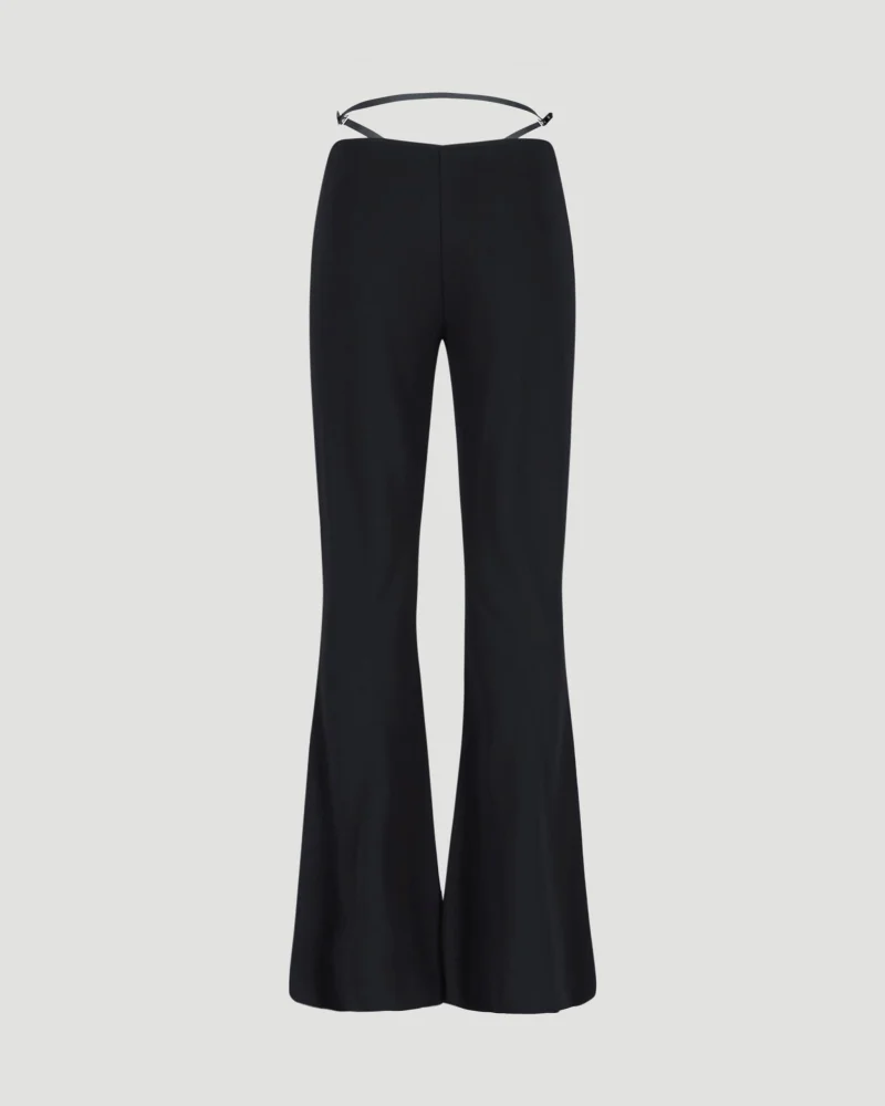 Belted Trousers in Black — снимка 2