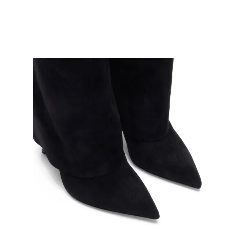 Дамски черни ботуши с ток "Blade" Casadei — снимка 9