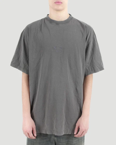 Loop Sports Icon Oversized T-Shirt in Faded Grey — снимка 2