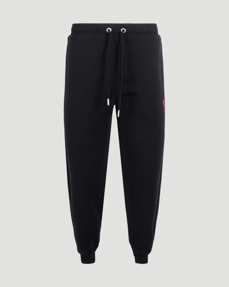 Cotton Sporty Trousers in Black