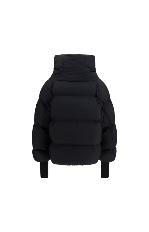 Animal Motif Down Jacket in Black — снимка 3
