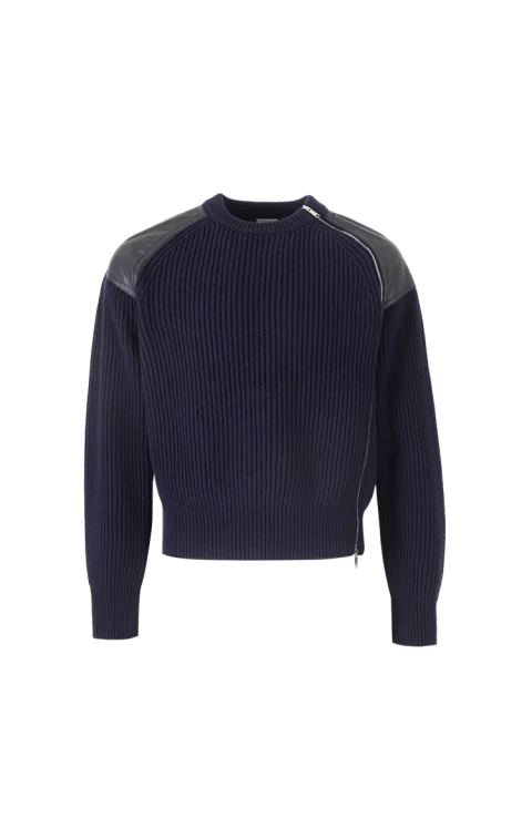 Ribbed Wool Sweater in Azurite