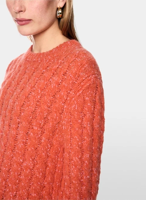 Пуловер с алпака 'Cable knit' Marc Cain Collections — снимка 5