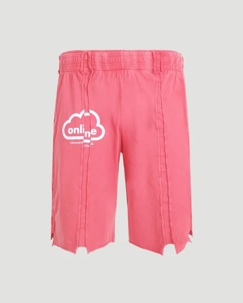 Cotton Track Pants in Washed Red