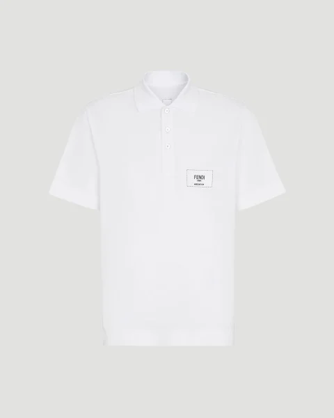 White Cotton Polo Shirt