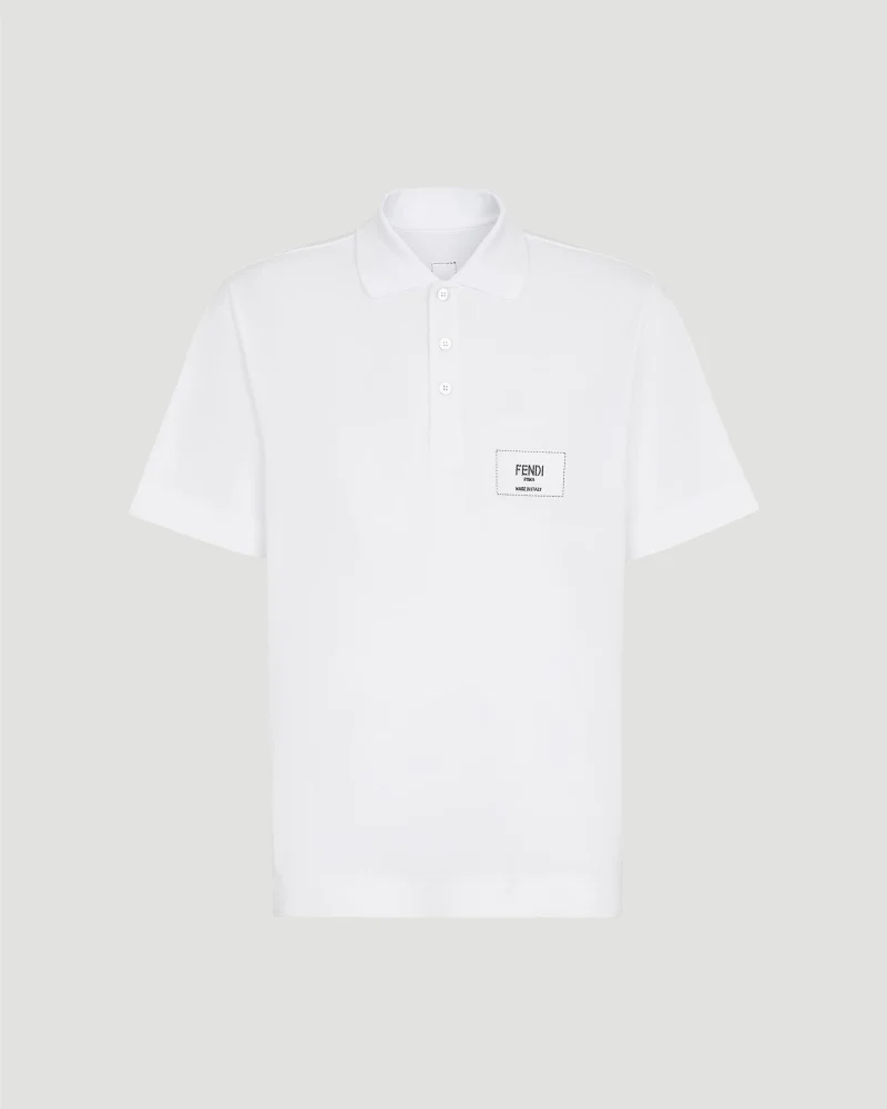 White Cotton Polo Shirt