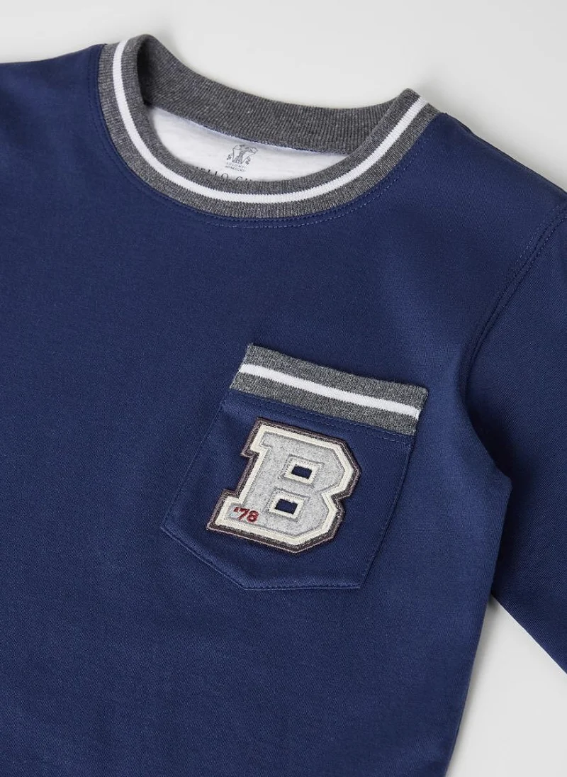 Блуза с апликиран джоб Brunello Cucinelli Kids 8-10 — снимка 2