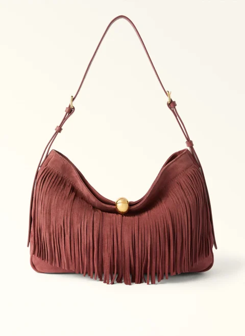 Велурена чанта Furla Sfera Toni Marsala L