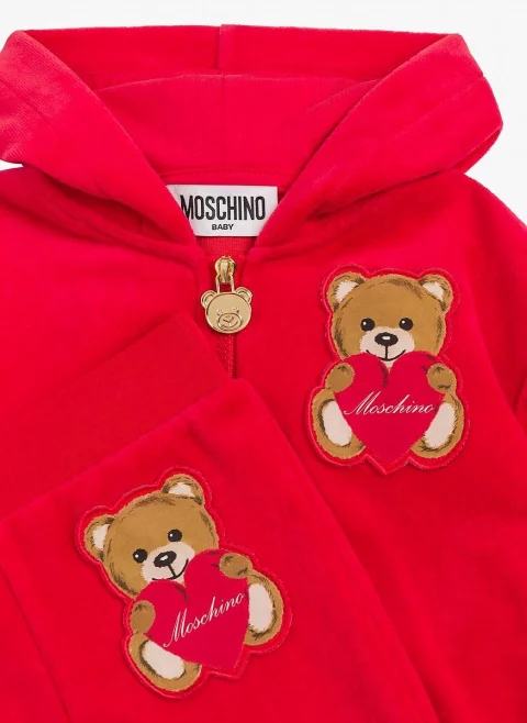 Спортен комплект с раиран мотив Moschino Kids — снимка 3