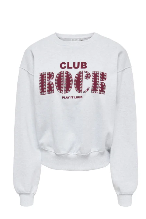 Суичър Onlolise L/S Print Ub 15380328 BS000086 light grey melange