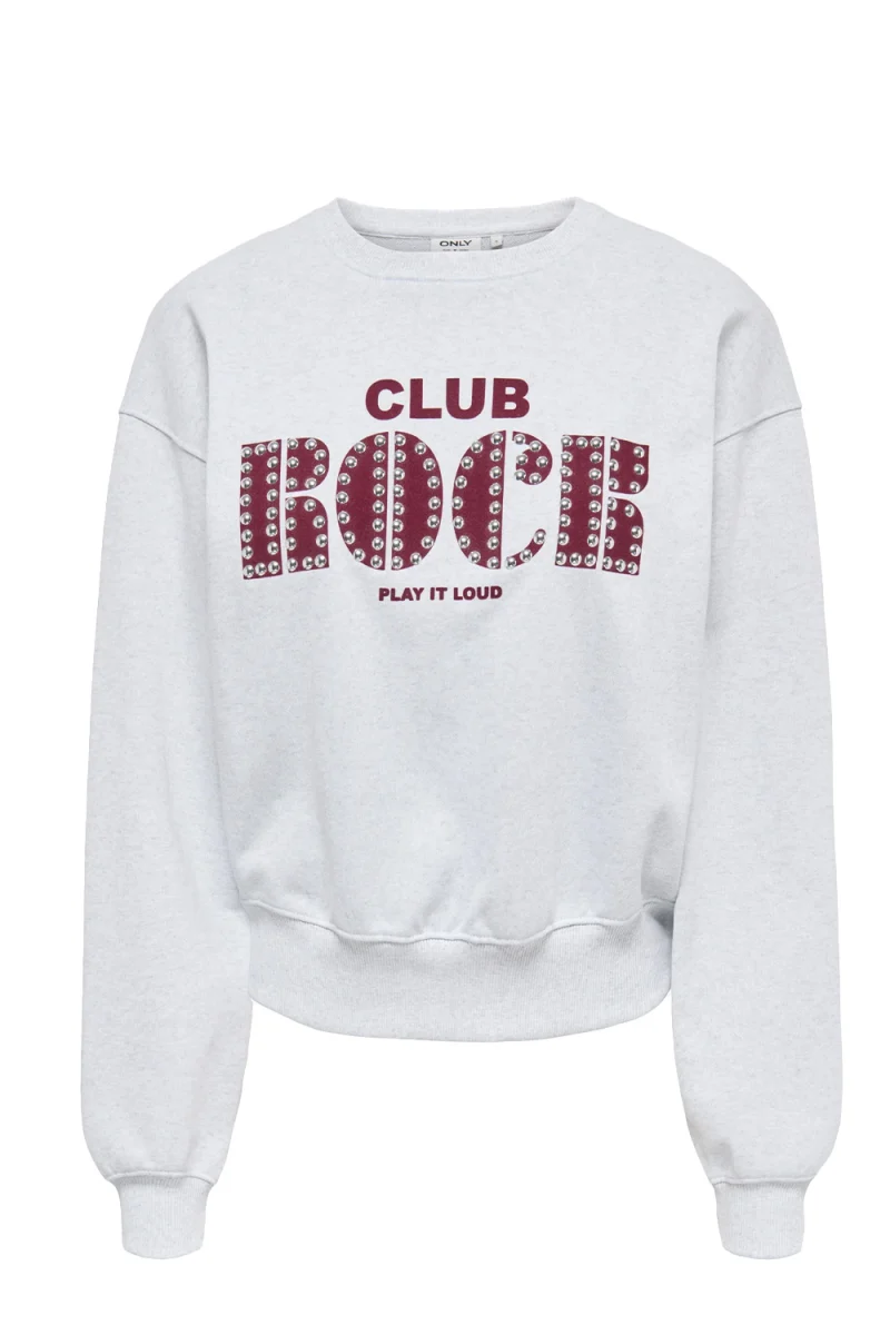 Суичър Onlolise L/S Print Ub 15380328 BS000086 light grey melange