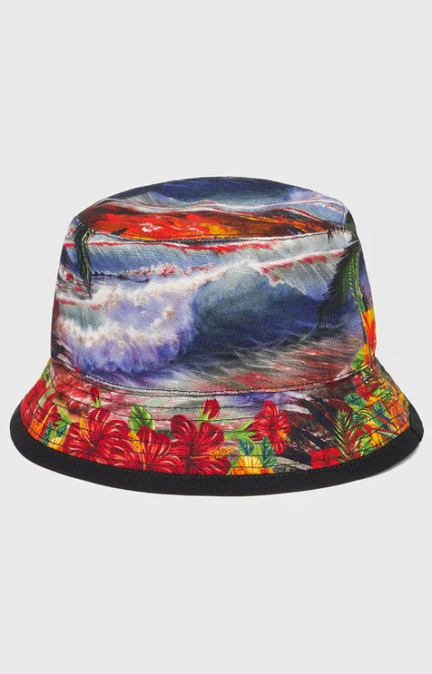 Шапка тип бъкет HAWAII с принт — снимка 2