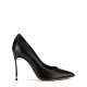 Дамски черни обувки с ток "Blade" Casadei — снимка 2
