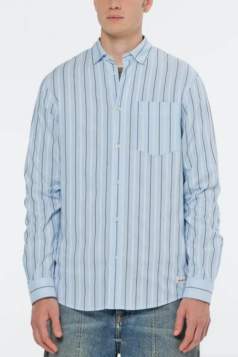 Риза Regular Fit Dobby Stripe 179871 SC420 spring blue pinstripe — снимка 2