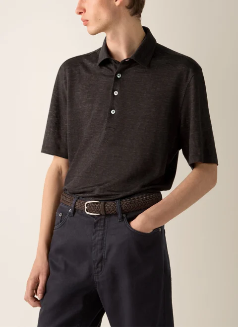 Ленен полошърт Zegna — снимка 2
