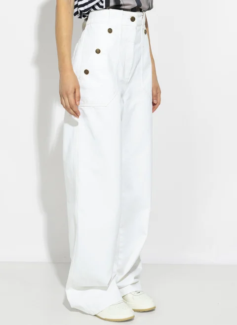 Панталон от деним Max Mara Mxmbadesse — снимка 6