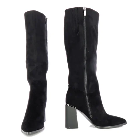 Ботуши На Ток CARLO FABIANI – 115921 BLACK SUEDE — снимка 5