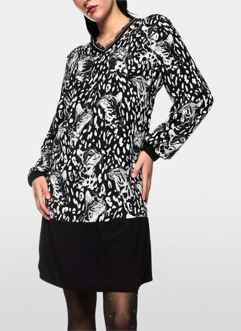 Рокля с контрастен кант Marc Cain Sports — снимка 2