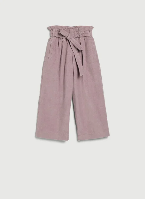 Панталон рипсено кадифе с монили Brunello Cucinelli Kids 8-10 — снимка 2