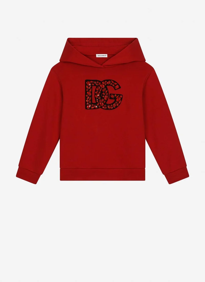 Суитшърт с декоративни кристали Dolce&Gabbana Kids