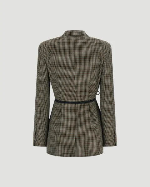Wrap Tailored Jacket in Khaki/brown — снимка 3